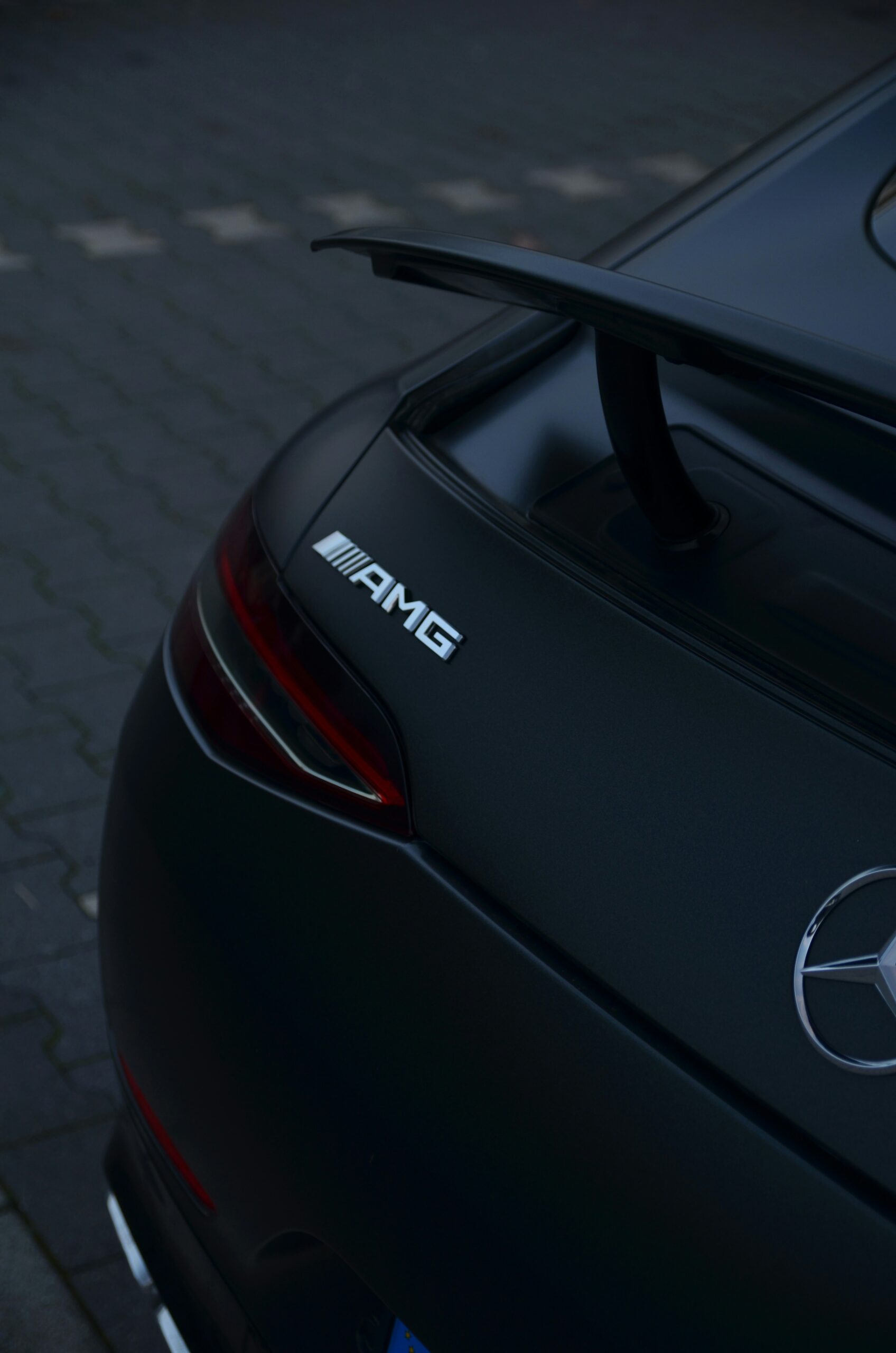 Mercedes-AMG rear spoiler and badge